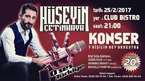 Hüseyin Çetinkaya Bistro’da  Anamurlu hemşerileri ile buluşacak