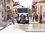 Anamur’un sokaklarında Corona temizliği