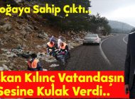 Yayla yolunda çöpler temizleniyor