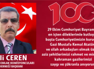 ALİ CEREN’DEN 29 EKİM MESAJI