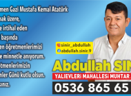 ABDULLAH SINIR’dan Öğretmenler Günü kutlaması