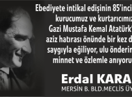 Erdal Karan’dan Atatürk’ü anma mesajı