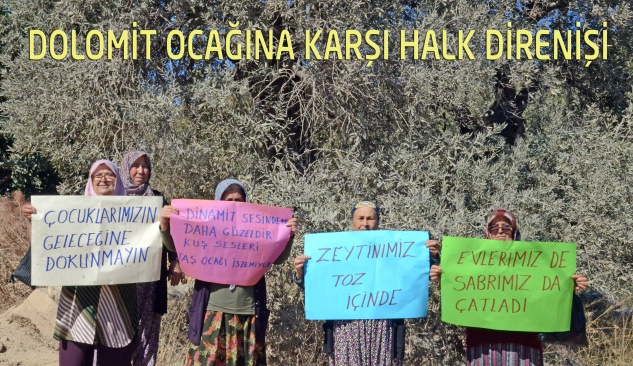 Halk dolomit ocağına karşı direniyor