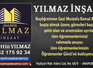 YILMAZ İNŞAAT’tan Öğretmenler Günü mesajı