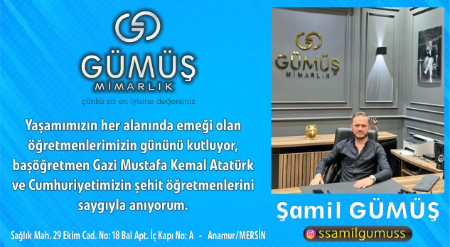 Şamil Gümüş’ten Öğretmenler Günü mesajı