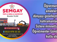 Şemgay Ticaret’ten Öğretmenler Günü mesajı