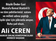 ALİ CEREN 10 Kasım mesajı