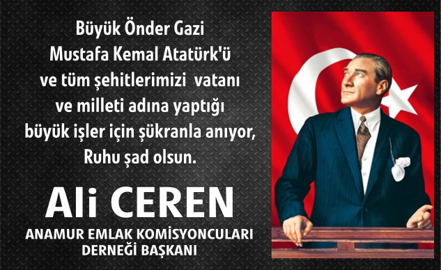 ALİ CEREN 10 Kasım mesajı