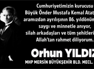 ORHUN YILDIZ 10 Kasım mesajı