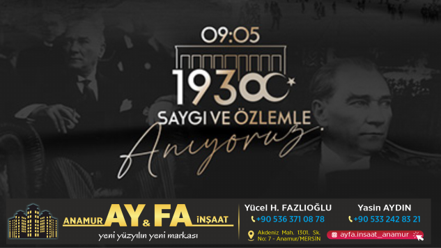 AYFA İNŞAAT 10 Kasım mesajı