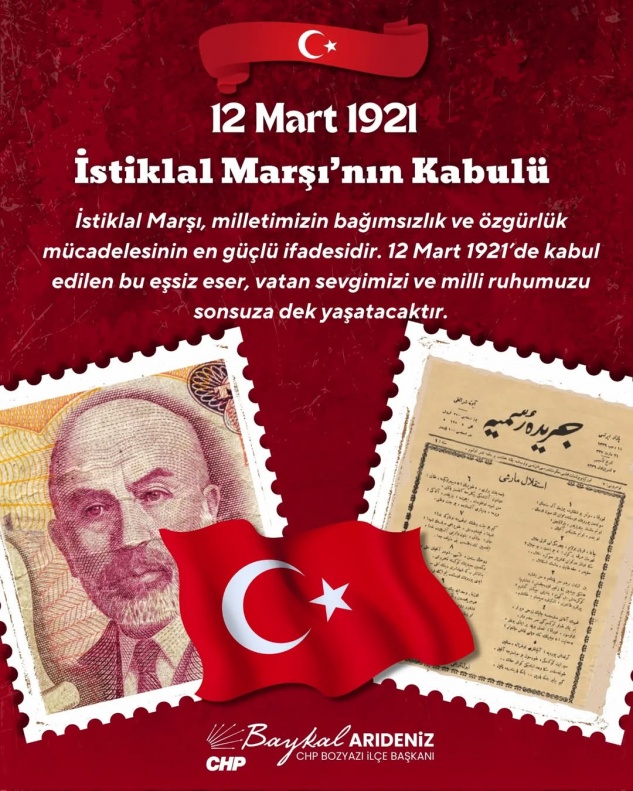 Arıdeniz’den İstiklal Marşı mesajı