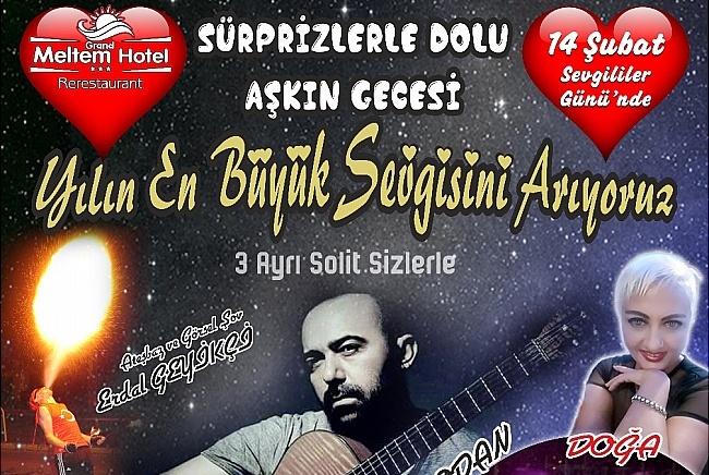 GRAND MELTEM’DEN SEVGİLİLER GÜNÜNE ÖZEL PROGRAM