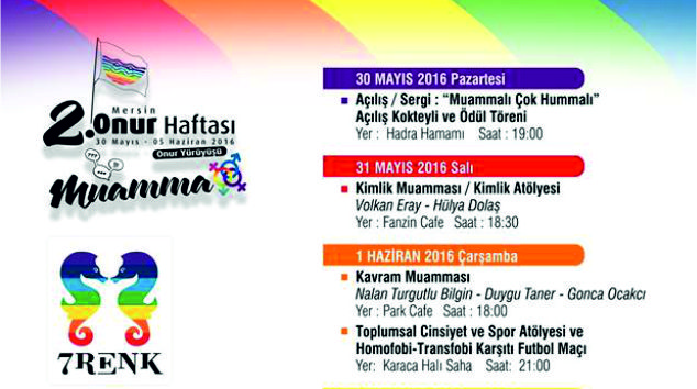 2. Mersin LGBT Onur Haftası başlıyor!