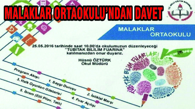 Malaklar ortaokulundan davet