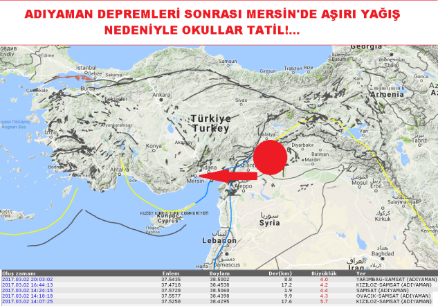 Adıyaman depremleri Mersin’i sel ile vurdu