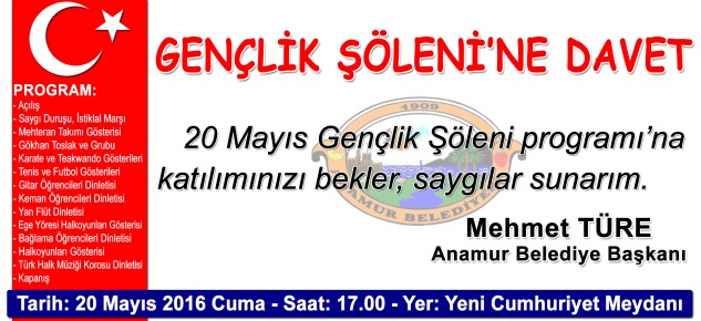 GENÇLİK ŞÖLENİNE DAVET