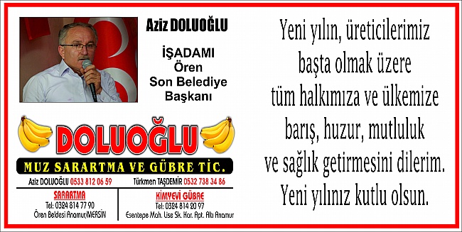 AZİZ DOLUOĞLU DOLUOĞLU MUZ SARARTMA MESAJI