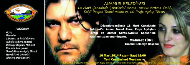 ANAMUR BELEDİYESİN’DEN  18 MART ŞEHİRLERİ ANMA PROGRAMI