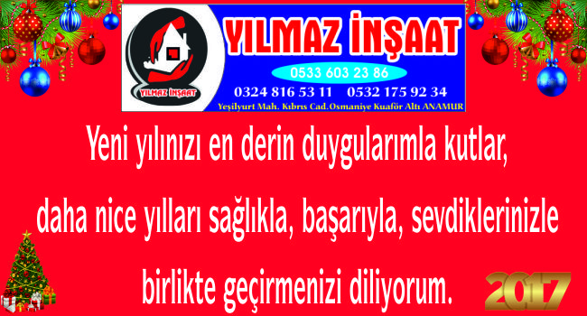 YILMAZ İNŞAAT YENİ YIL MESAJI