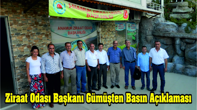 Ziraat Odası Başkanı Gümüşten Basın Açıklaması